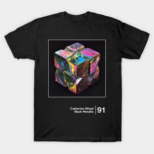 Black Metallic - Minimalist Style Graphic Artwork T-Shirt